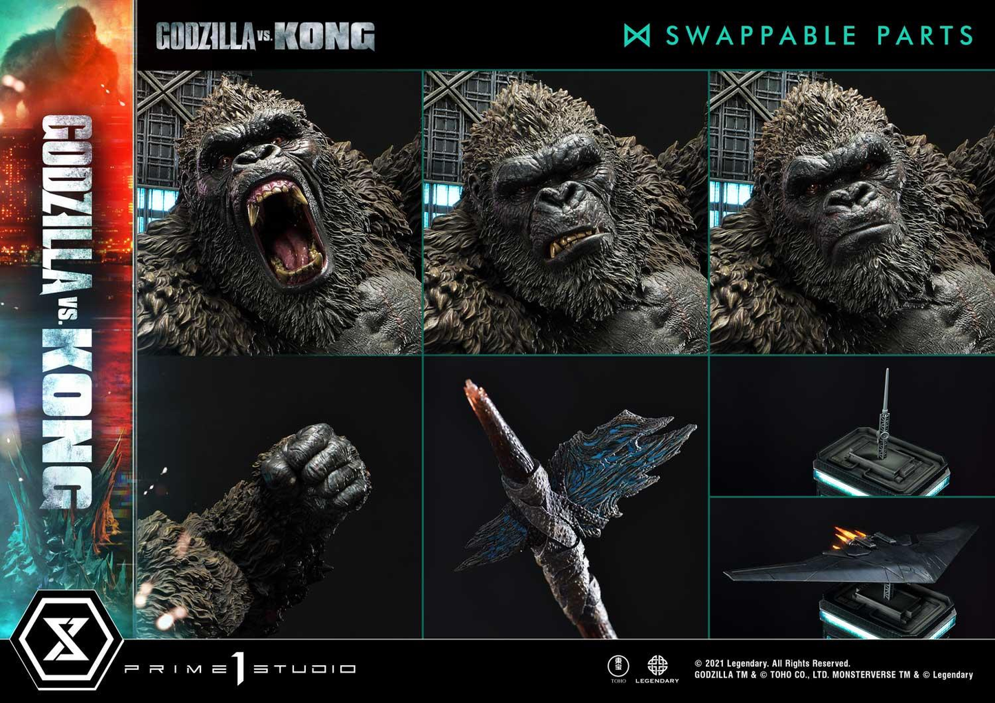 Godzilla vs Kong Final Battle Statue by Prime1 Studio