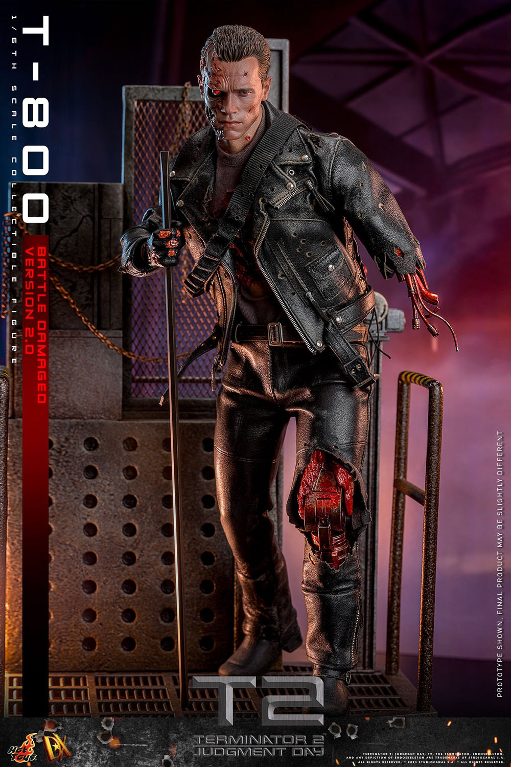 T-800 (BATTLE DAMAGED VERSION 2.0) Sixth Scale Figure by Hot Toys