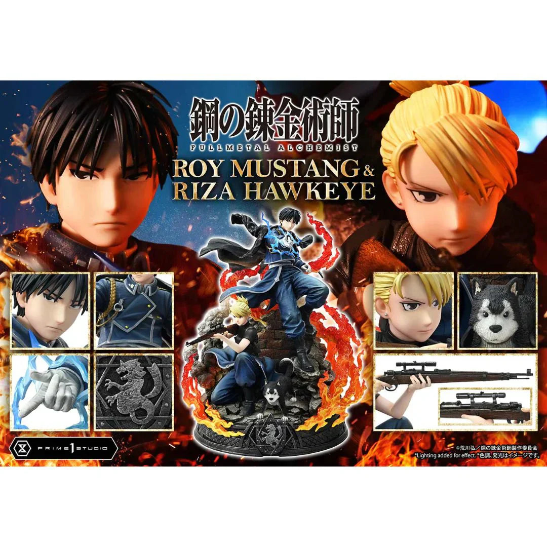 Fullmetal Alchemist Roy Mustang & Riza Hawkeye Dx Regular Version statue By Prime1 Studio