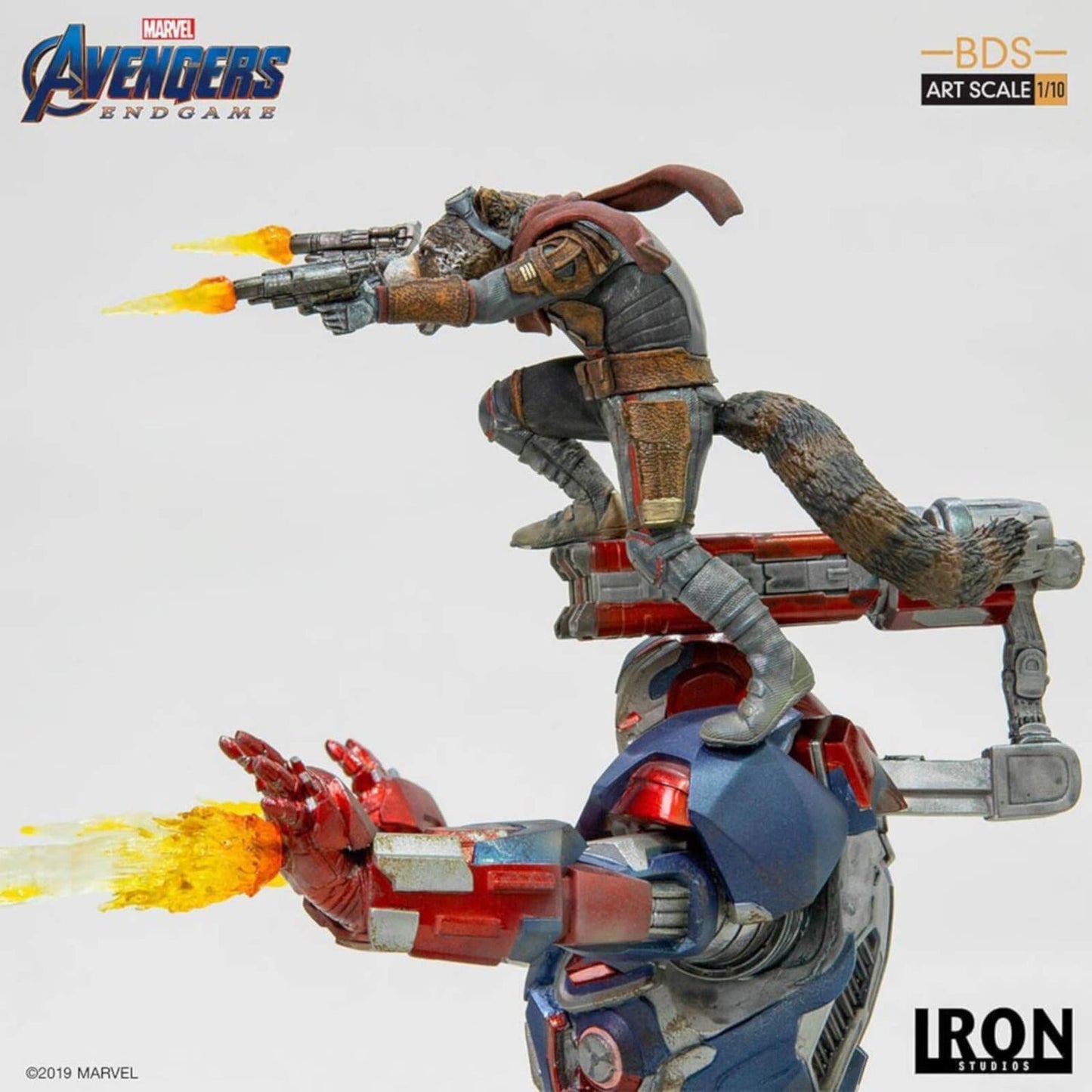 Avengers Endgame Iron Patriot and Rocket 1/10 Art Scale Statue
