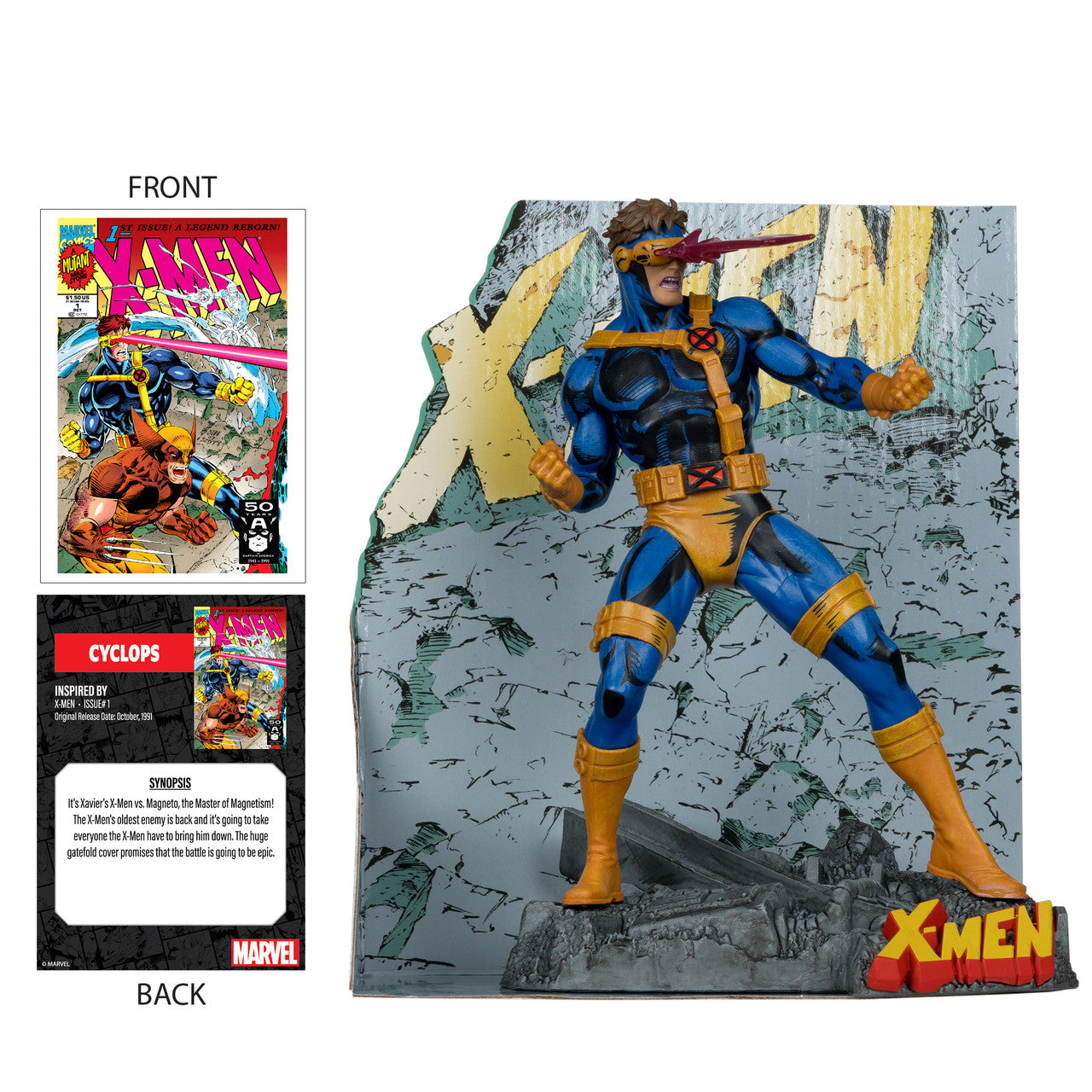 Cyclops (X-Men #1) Collectible Figure w/Scene by McFarlane
