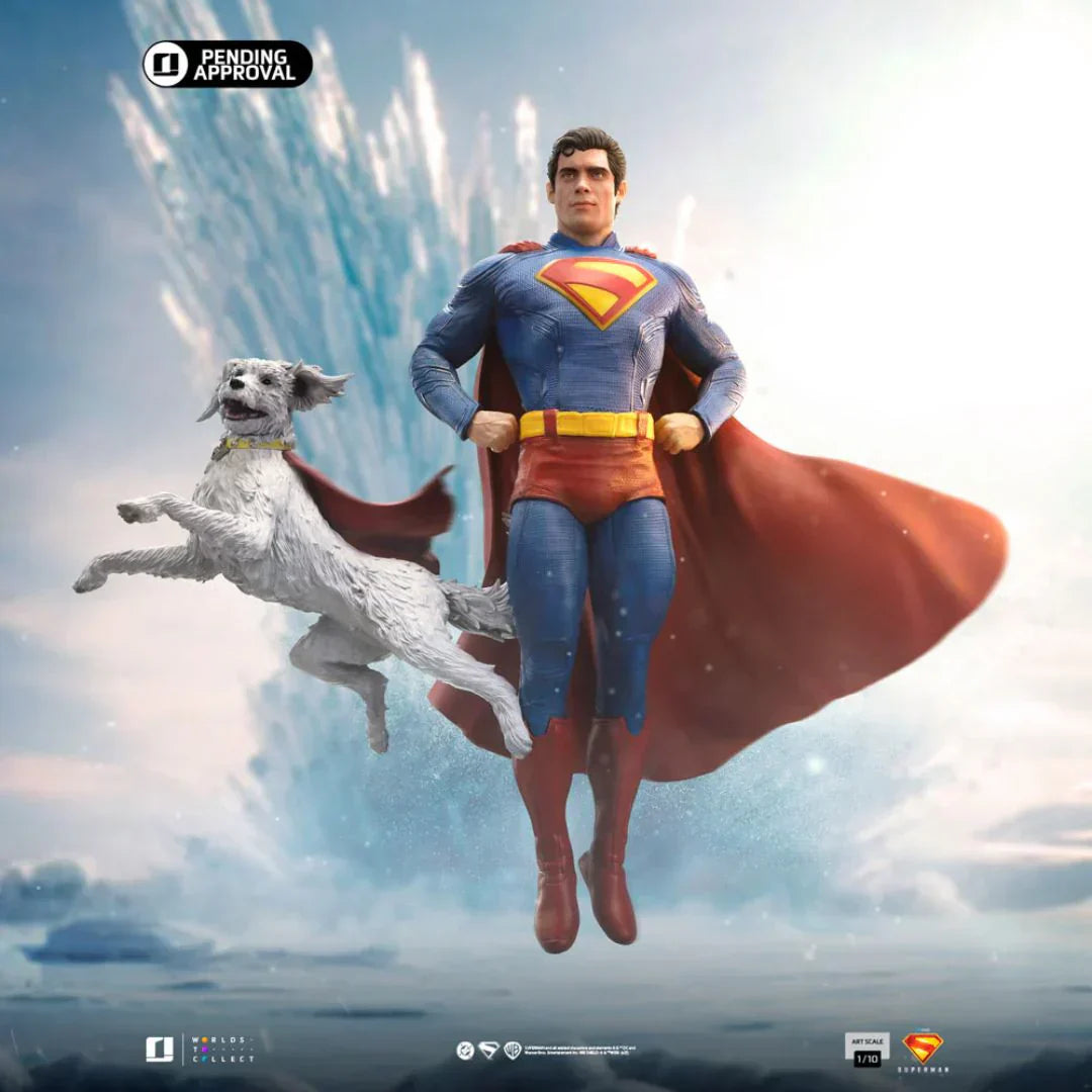 Superman & Krypto Art Scale Statue By Iron Studios