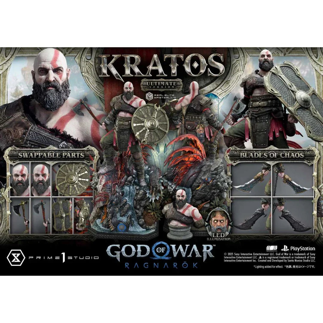 God Of War: Ragnarok Kratos Ultimate Bonus Version Statue By Prime1 Studios