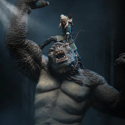 Legolas Vs Cave Troll Deluxe - Lord of the Rings - Art Scale 1/10 By Iron Studios