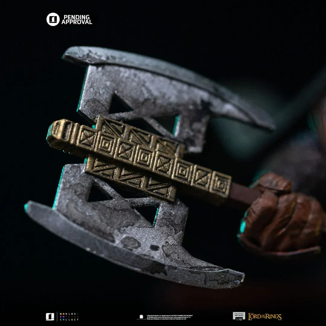 The Lord Of The Rings Gimli Unleashed Art Statue By Iron Studios