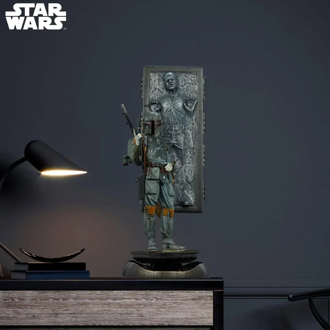 BOBA FETT AND HAN SOLO IN CARBONITE Premium Format™ Figure By Sideshow Collectibles