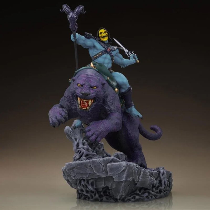 Skeletor & Panthor Classic Deluxe Statue By Tweeterhead