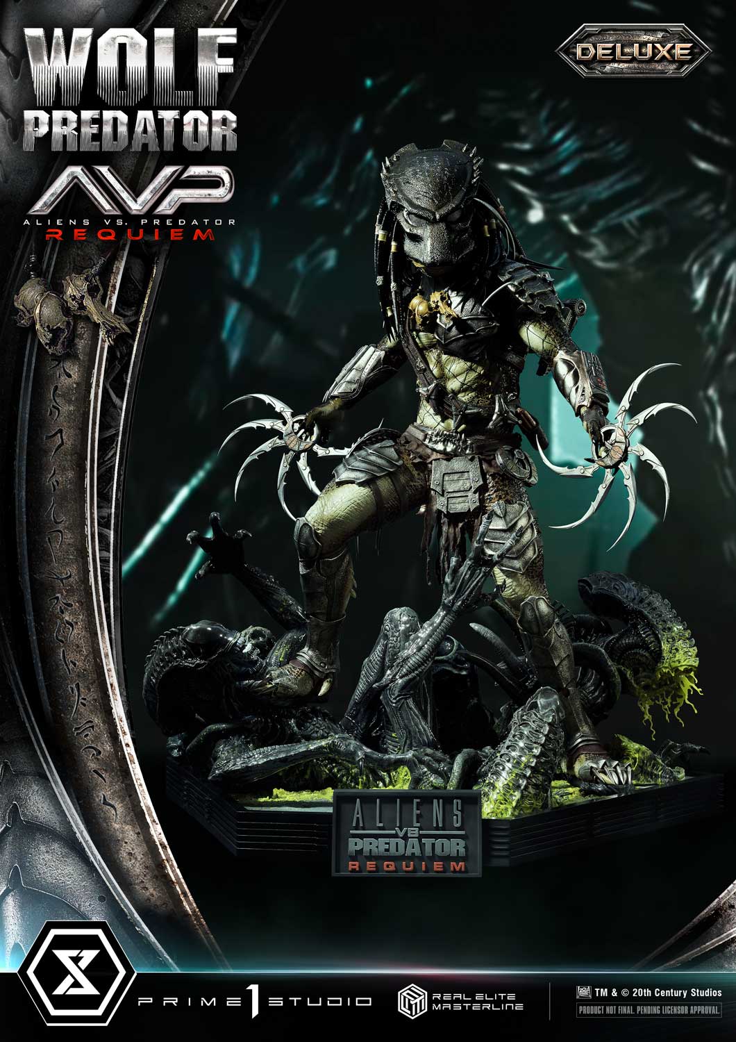 Wolf Predator (Aliens vs. Predator: Requiem) DX Bonus Version 1/3 Statue By Prime 1 Studio