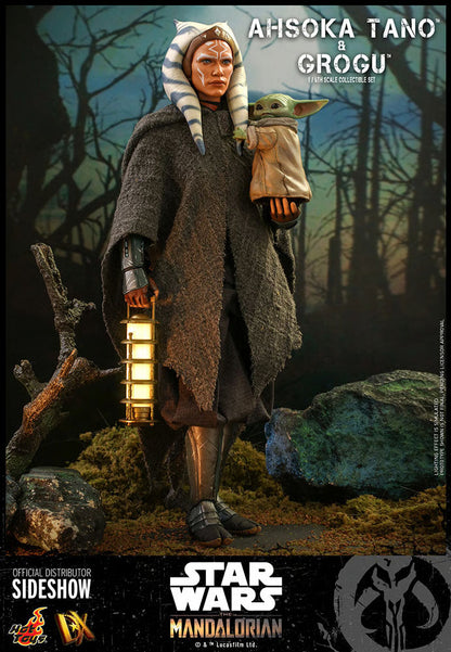 Star Wars The Mandalorian Ahsoka Tano and Grogu Set by Hot Toys