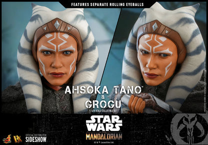 Star Wars The Mandalorian Ahsoka Tano and Grogu Set by Hot Toys