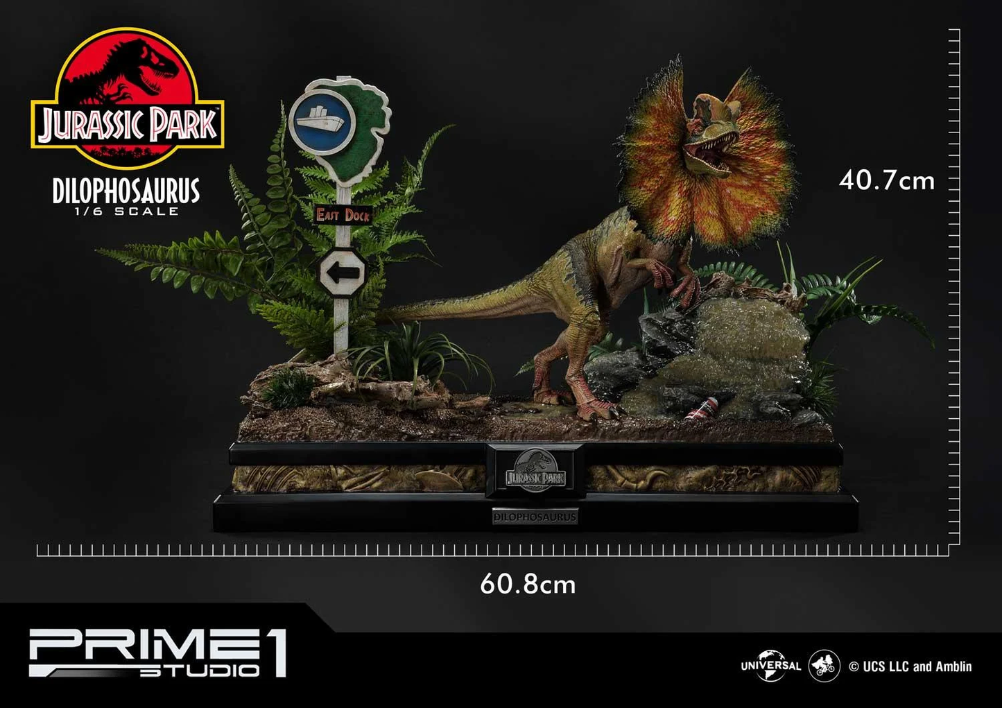 Jurassic Park Dilophosaurus  Bonus Version By Prime 1 Studio