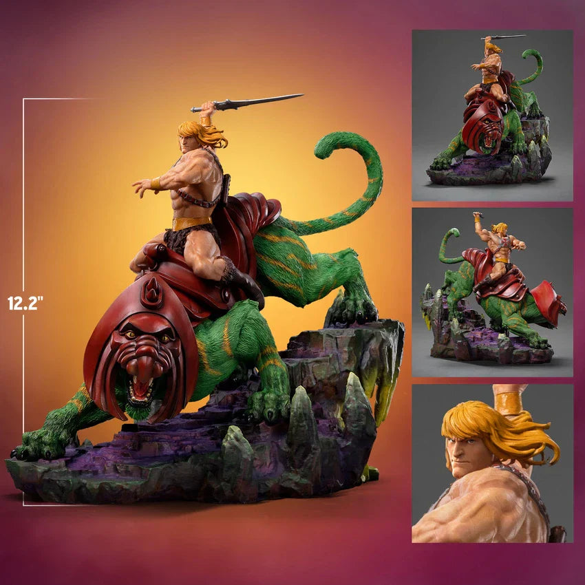 HE-MAN & BATTLE CAT Deluxe 1:10 Scale Statue by Iron Studios