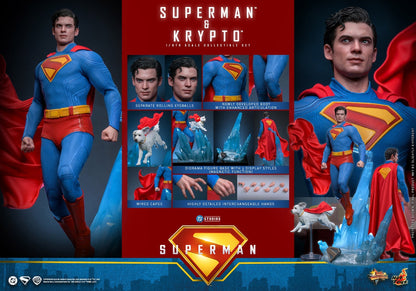 Superman (2025) & Krypto Sixth Scale Figure Set By Hot Toys