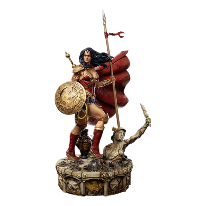 Wonder Woman Unleashed Deluxe DC Comics Art Scale 1/10 Statue By Iron Studios