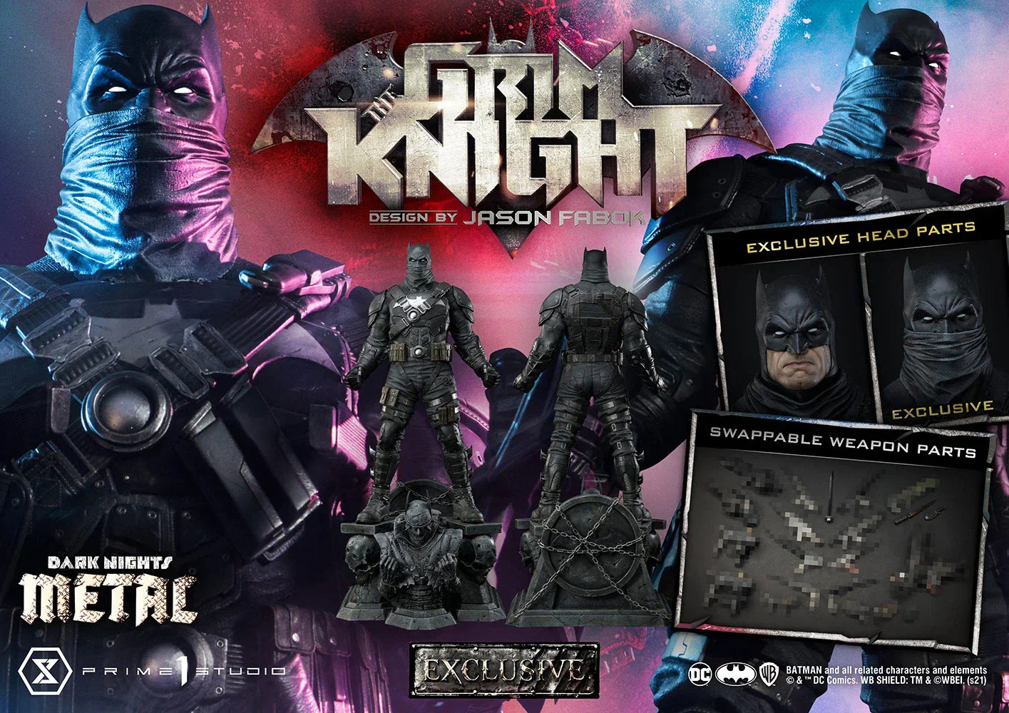 THE GRIM KNIGHT Statues by Prime 1 Studio