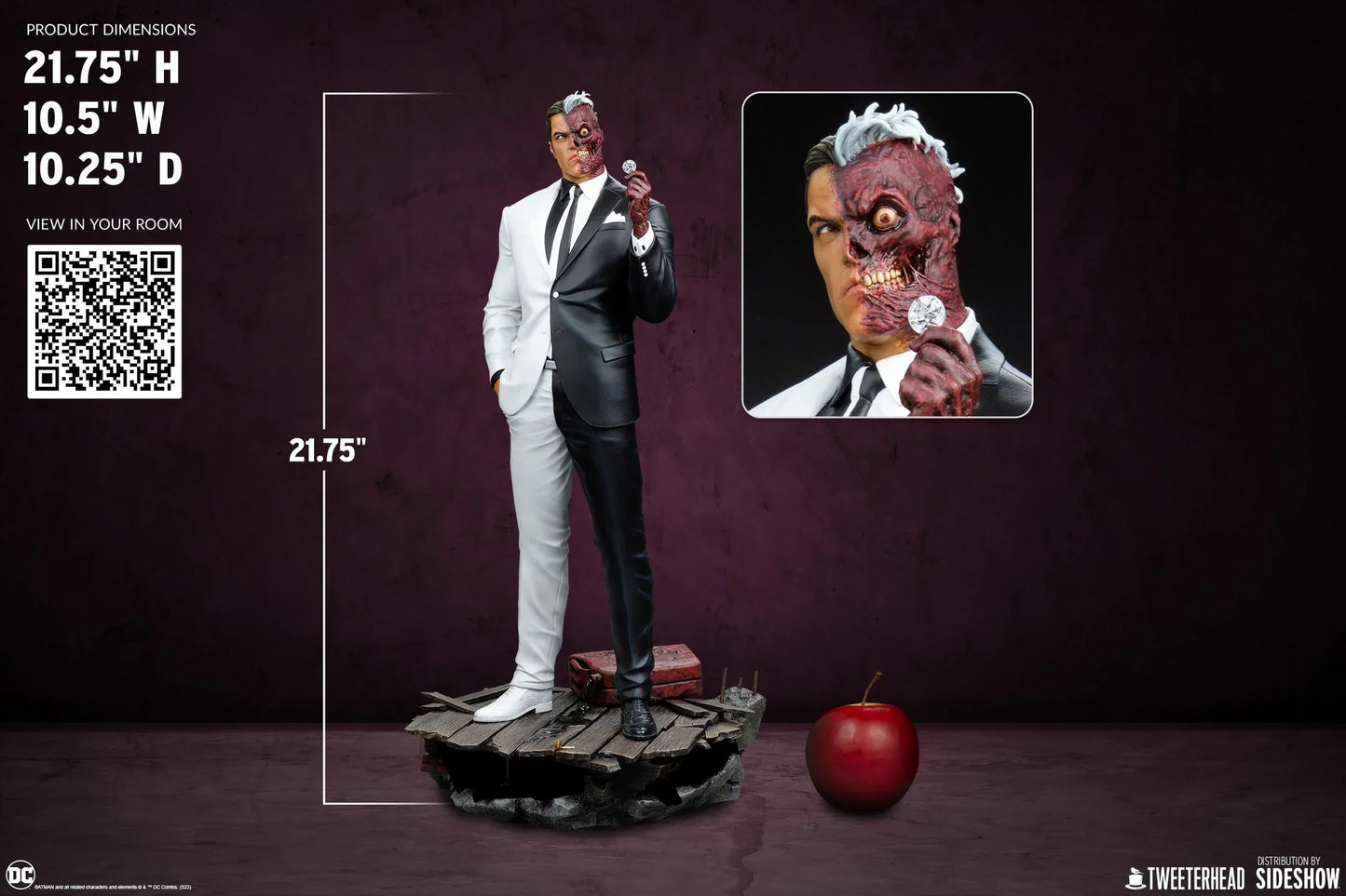 TWO-FACE Collector 1/4 Scale Maquette By Tweeterhead
