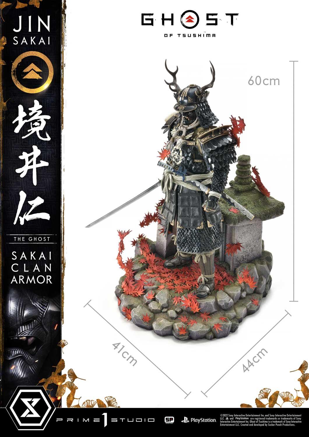 Ghost of Tsushima Jin Sakai The Ghost Sakai Clan Armor Statue by Prime1 Studio